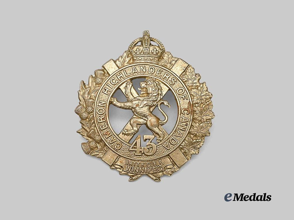 canada,_c_e_f._a43rd_infantry_battalion"_cameron_highlanders"_glengarry_badge_e_medals__c7305_2