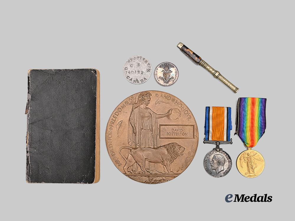 canada,_c_e_f._a_first_war_memorial_group_to_pte._potterton,14th_regiment_e_medals__c7326_7