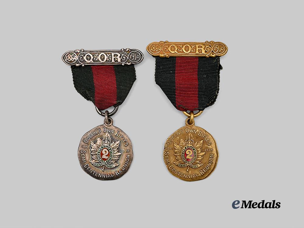 canada,_dominion._two_queen’s_own_rifles_semi-_centennial_medals,_c.1910_e_medals__c7331_11