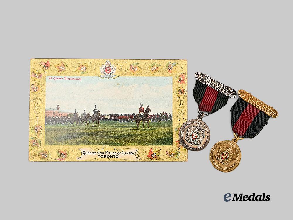canada,_dominion._two_queen’s_own_rifles_semi-_centennial_medals,_c.1910_e_medals__c7331_8