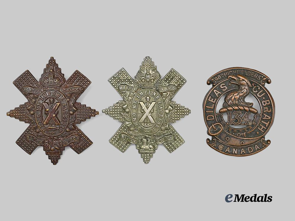 canada,_c_e_f._a_lot_of_three_glengarry_badges_e_medals__c7344_2