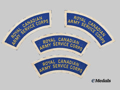 Canada, Commonwealth. Four RCASC Canvas Shoulder Insignia