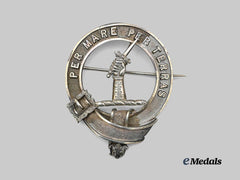 United Kingdom. A MacDonald Clan Crest Bonnet Badge
