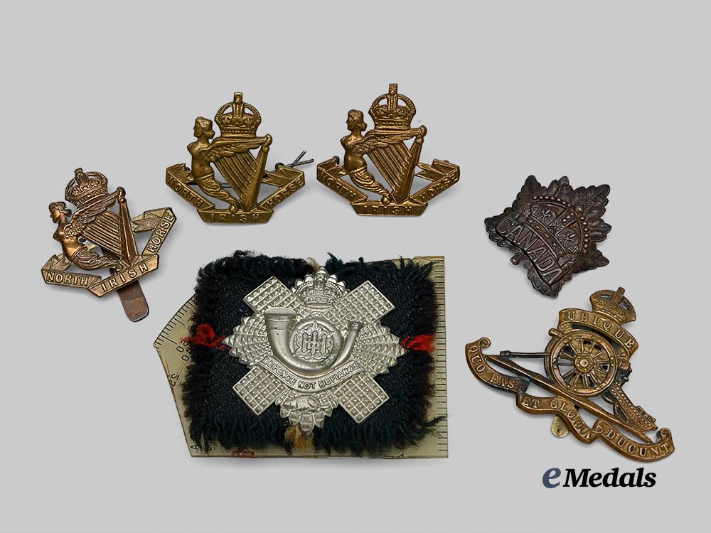 canada,_commonwealth._a_lot_of_six_cap_badges_e_medals__c7379_2