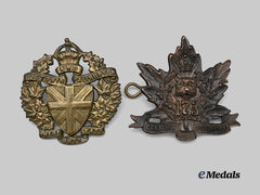 Canada, CEF. A Lot of Two Cap Badges