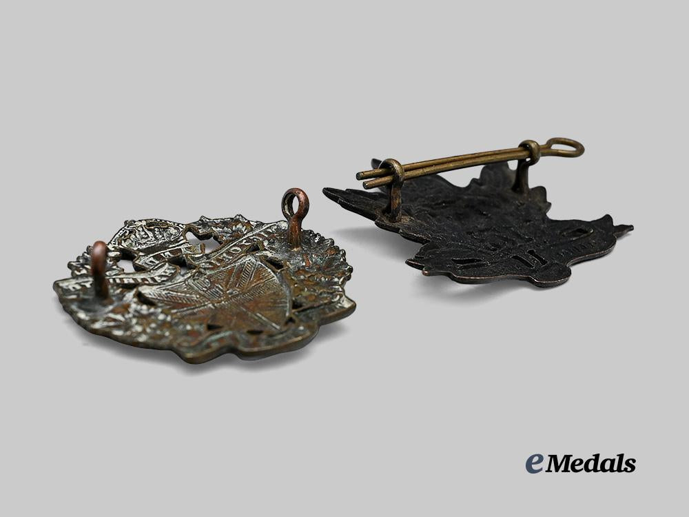 canada,_c_e_f._a_lot_of_two_cap_badges_e_medals__c7406_4