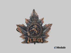 Canada, CEF. A 124th Infantry Battalion Cap Badge