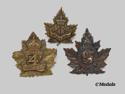 canada,_c_e_f._a_lot_of_three_first_war_cap_badges_e_medals__c7412_2