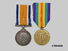 Canada, CEF. A First War Pair to Pte. Johnson, 72 Infantry