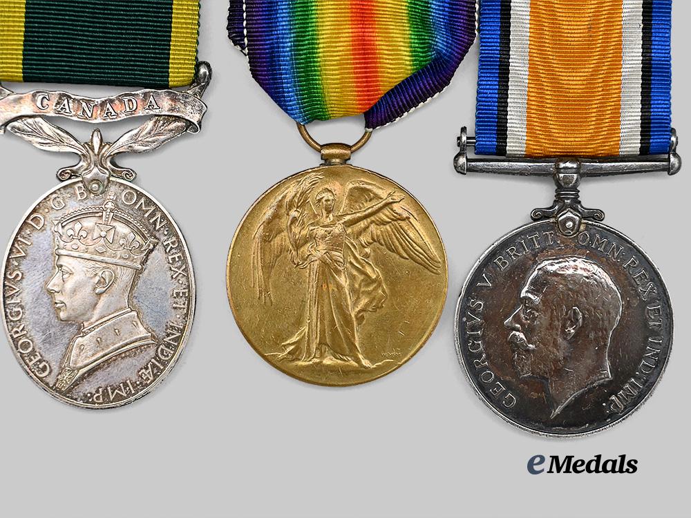 canada,_c_e_f._a_pair_of_first_war_medals_and_an_efficiency_medal_to_pte._arnoldi,4th_canadian_infantry_e_medals__c7436_3