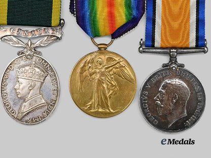 canada,_c_e_f._a_pair_of_first_war_medals_and_an_efficiency_medal_to_pte._arnoldi,4th_canadian_infantry_e_medals__c7436_3