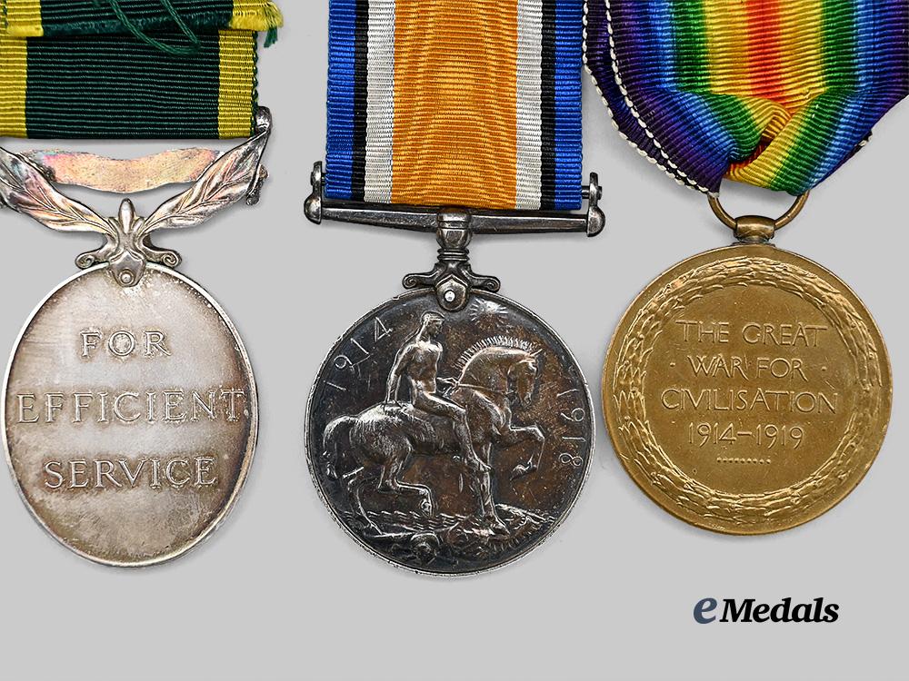 canada,_c_e_f._a_pair_of_first_war_medals_and_an_efficiency_medal_to_pte._arnoldi,4th_canadian_infantry_e_medals__c7436_5