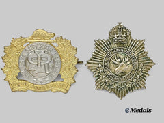 Canada, Commonwealth. Two Ontario Second War Cap Badges