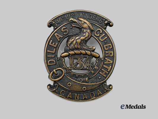 canada,_c_e_f._a134th_infantry_battalion“48th_highlanders”_glengarry_badge_e_medals__c7479_2