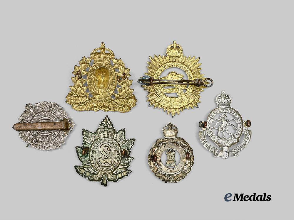 canada,_commonwealth._a_lot_of_six_cap_badges_e_medals__c7483_3