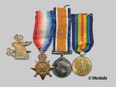 Canada, CEF. A First War Trio to Sgt. Danniels, 4th Canadian Mounted Rifles