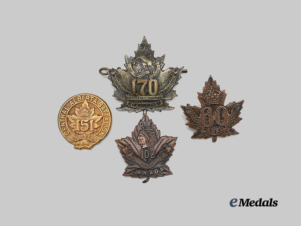 canada,_c_e_f._a_lot_of_four_c_e_f_cap&_collar_badges_e_medals__c7498_2