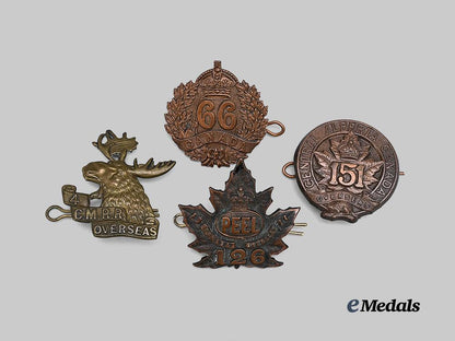 canada,_c_e_f._a_lot_of_four_cap_badges_e_medals__c7518_2