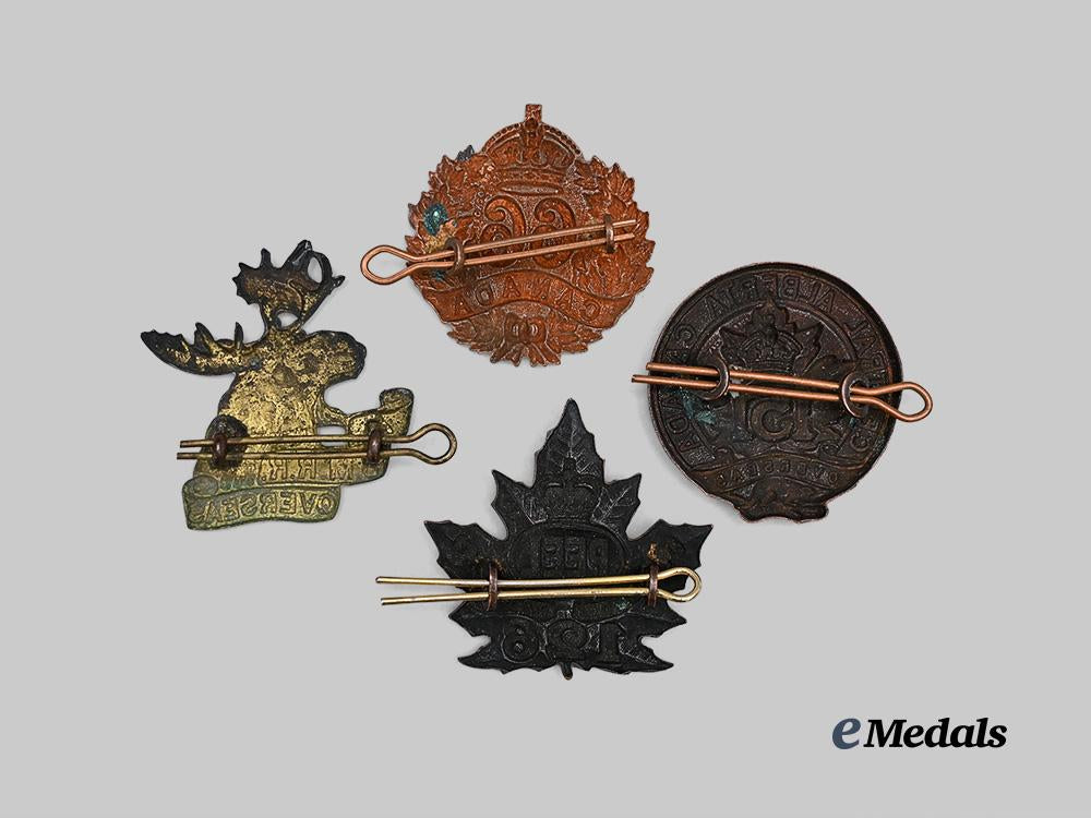 canada,_c_e_f._a_lot_of_four_cap_badges_e_medals__c7518_3