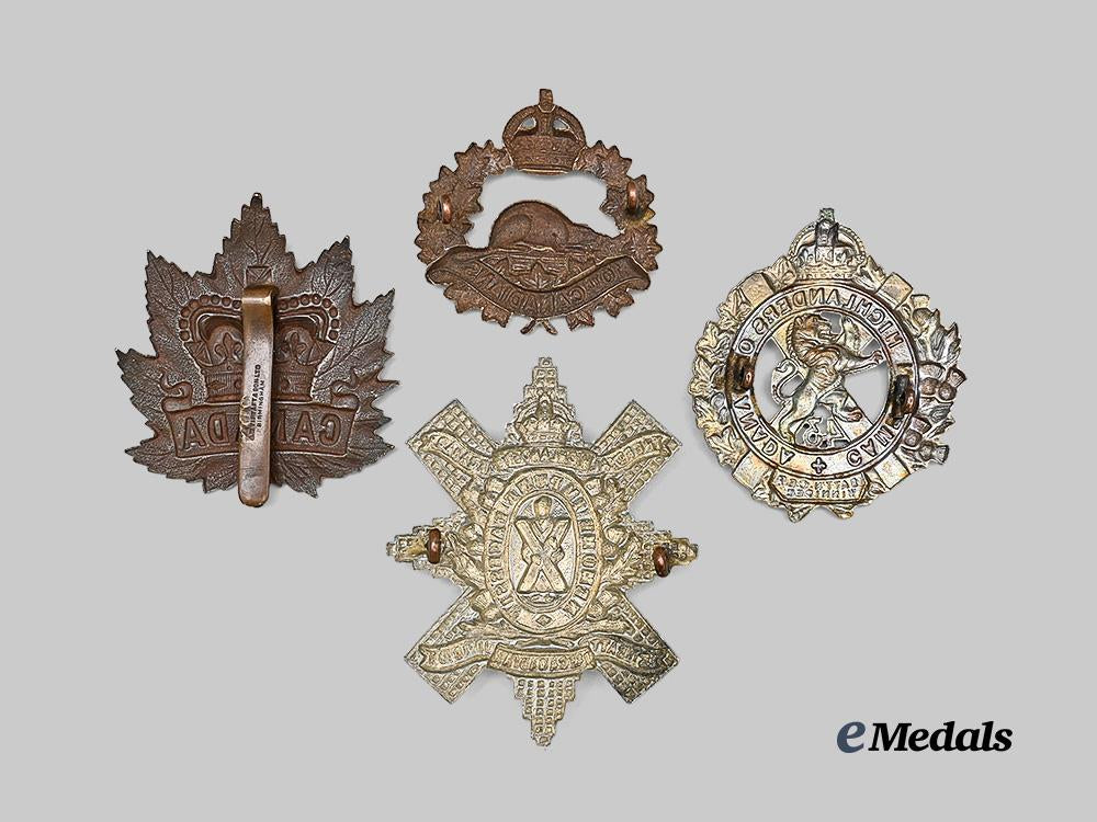 canada,_c_e_f._a_lot_of_four_cap_and_glengarry_badges_e_medals__c7534_3