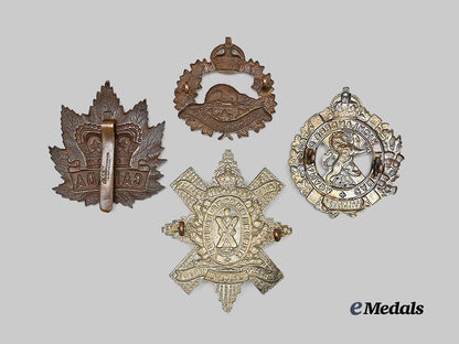 canada,_c_e_f._a_lot_of_four_cap_and_glengarry_badges_e_medals__c7534_3
