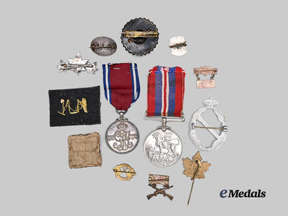 united_kingdom._a_lot_of_wartime_medals,_insignia,&_bages_e_medals__c7555_3