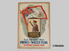 Canada, CEF.  An Original Win the Prince of Wales Flag Poster 1919