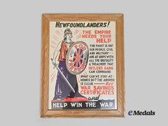Canada, Commonwealth. An Original Newfoundland - Help Win the War Poster, by Ruth Murdoch