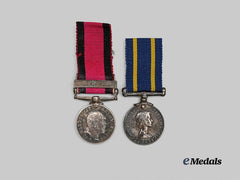 Canada. A Miniature Natal Native Rebellion Medal and Miniature RCMP Long Service and Good Conduct Medal