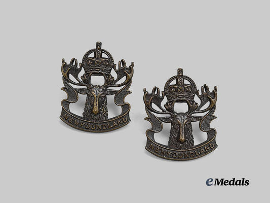 canada,_c_e_f._a_pair_of_newfoundland_regiment_militia_collar_badge_pair,_c.1942_e_medals__c7584_2