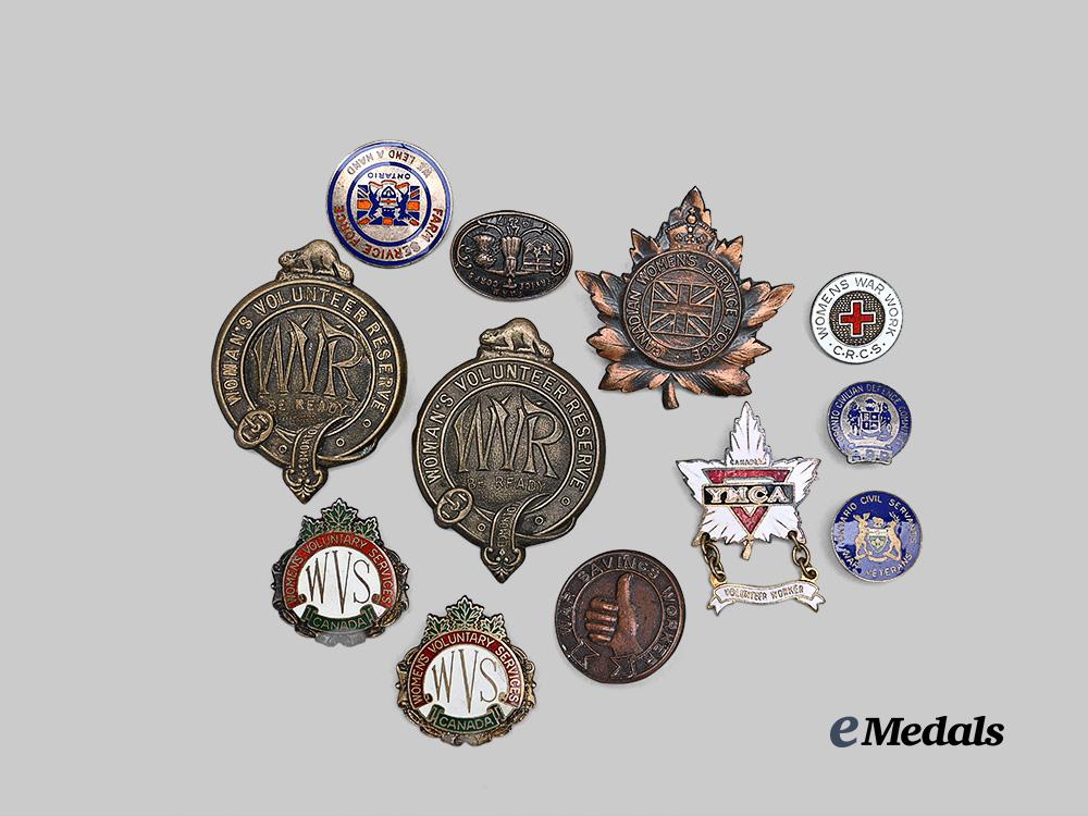 canada,_c_e_f._a_lot_of_women's_war&_civil_service_badges_e_medals__c7662_2