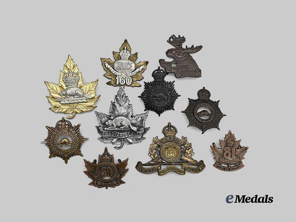 canada,_c_e_f._a_lot_of_ten_cap_badges_e_medals__c7666_2