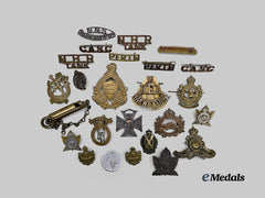 Canada, Commonwealth. A Lot of Various Brass Insignia & Badges