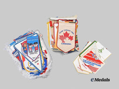 Canada, Commonwealth. A Large Lot of Olympic & International Games Sport Pennants