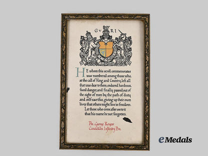 canada,_c_e_f._a_memorial_scroll,3rd_battalion,_battle_of_mount_sorrel_k_i_a_e_medals__c7704_2