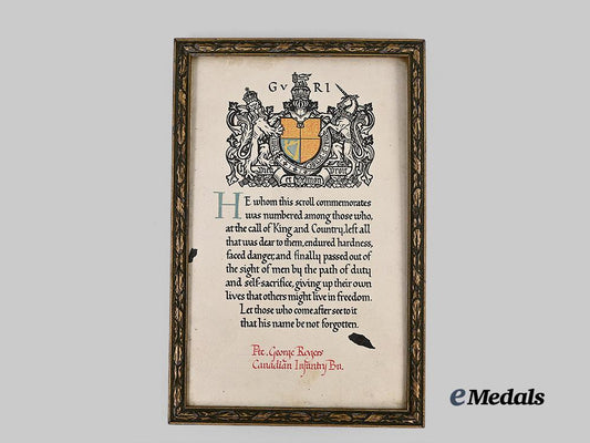canada,_c_e_f._a_memorial_scroll,3rd_battalion,_battle_of_mount_sorrel_k_i_a_e_medals__c7704_2