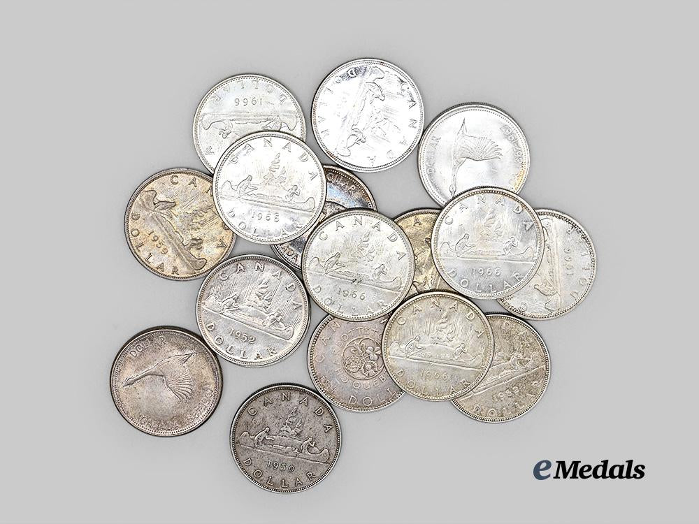 canada,_commonwealth._a_lot_of17_silver_dollar_coins_e_medals__c7727_3