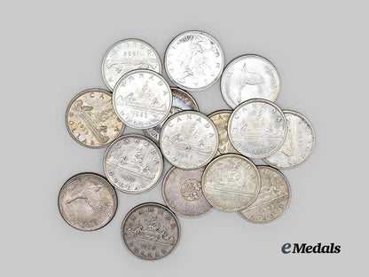canada,_commonwealth._a_lot_of17_silver_dollar_coins_e_medals__c7727_3