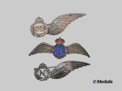 Canada, Commonwealth. A Lot of Three Silver RCAF Sweetheart Wings
