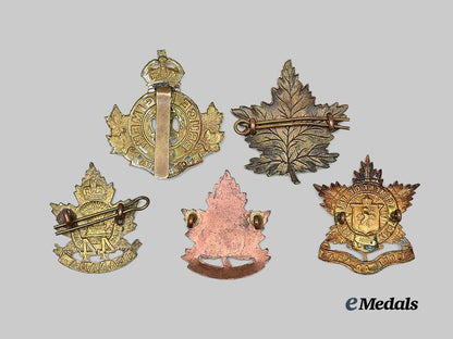 canada,_c_e_f._a_lot_of_five_cap_badges_e_medals__c7755_3