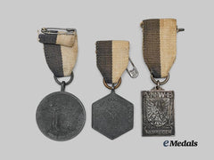 Netherlands, Kingdom. Three Second World War Era Royal Dutch Touring Club Travellers' Association Medals