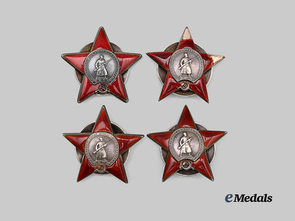 russia,_soviet_union._a_lot_of_four_orders_of_the_red_star,_with_award_booklet,_to_a_single_recipient_e_medals__e_u23835_3