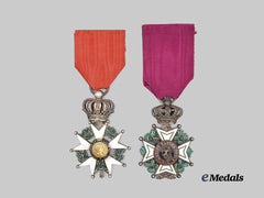 France, Belgium. A Legion of Honour and Belgian Order of Leopold, Knights