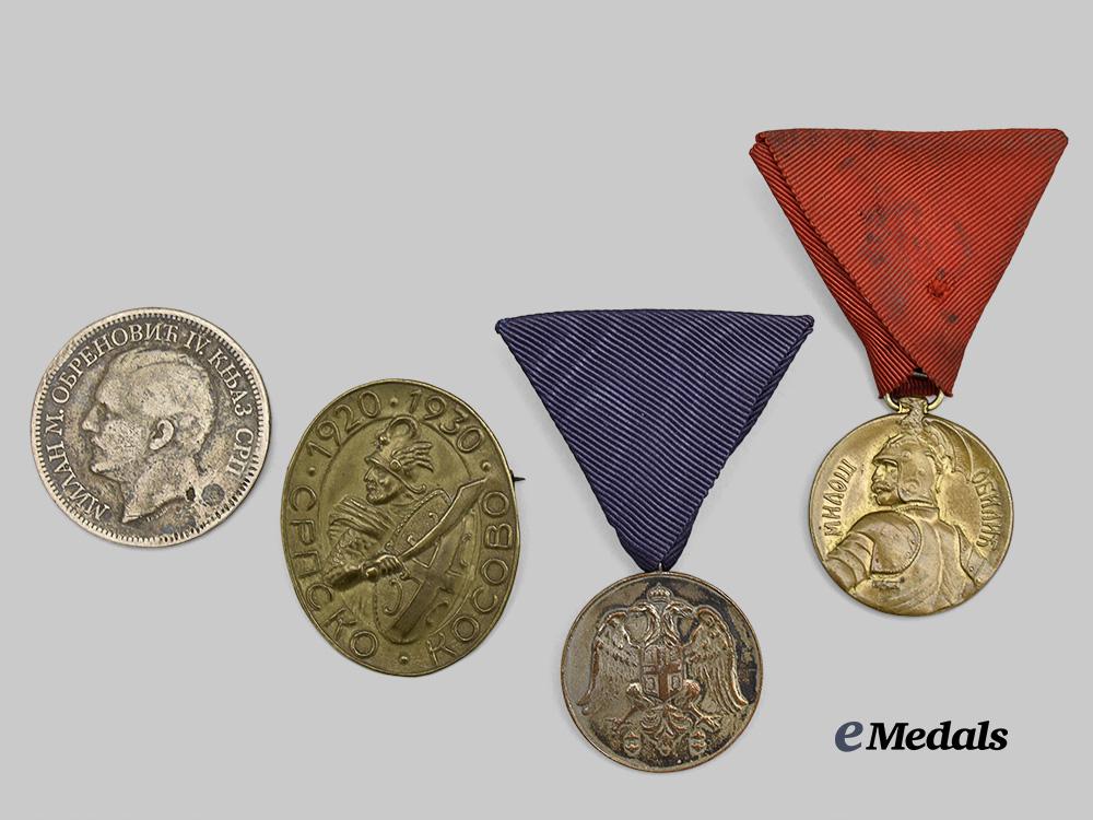 serbia,_kingdom._a_lot_of_four_mixed_serbian_items_e_medals__e_u24259_2