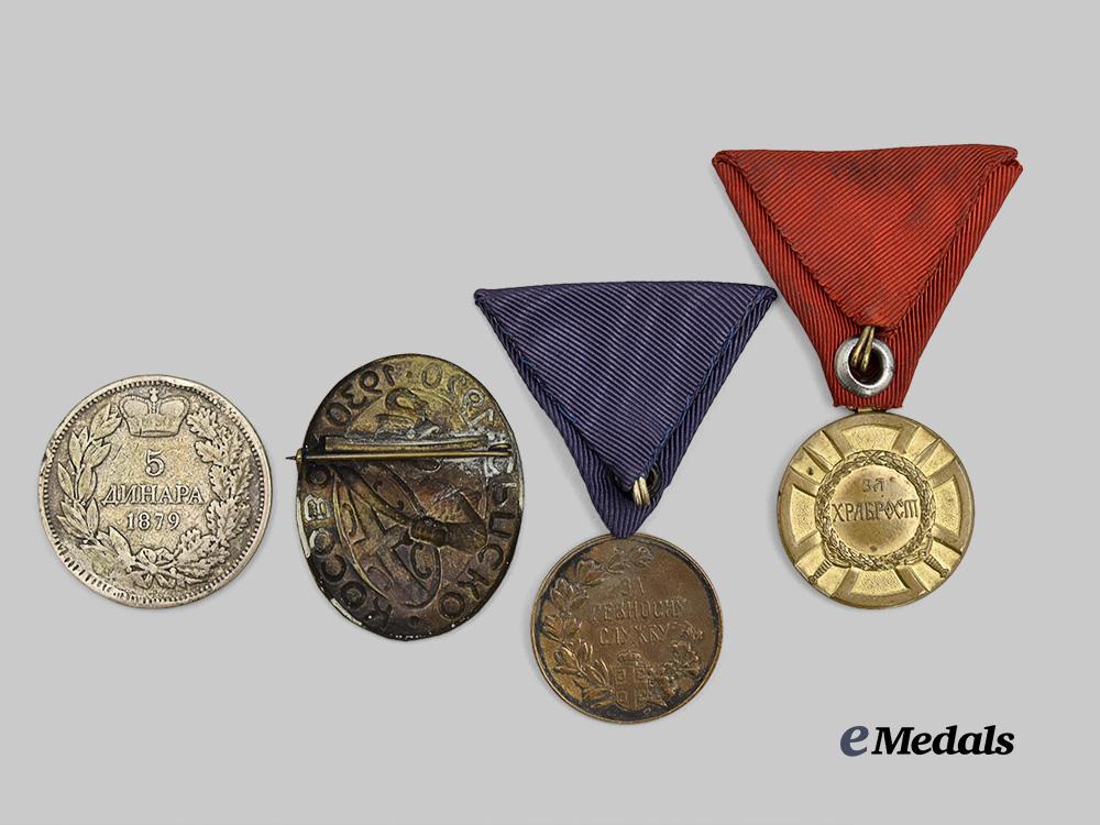 serbia,_kingdom._a_lot_of_four_mixed_serbian_items_e_medals__e_u24259_4