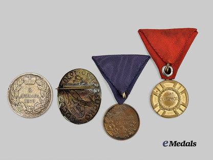 serbia,_kingdom._a_lot_of_four_mixed_serbian_items_e_medals__e_u24259_4