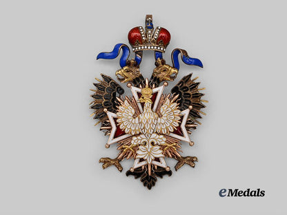 russia,_imperial._a_superb_order_of_the_white_eagle,_grand_cross_set_by_keibel,_in_gold,_awarded_to_field_marshal_the_lord_grenfall,_king’s_royal_rifle_corps:_commander-in-_chief_of_the_egyptian_army,_a_d_c_to_queen_victoria,_governor_of_malta_e_medals__e_u24346_4