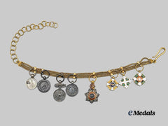 Italy, Kingdom. A Miniature Chain of Orders and Medals, in Gold, c.1875
