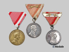 Austria, Imperial. A Lot of Three Bravery Medals