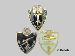 Italy, Kingdom. Three Second War Fascist Arm Sleeve Shields